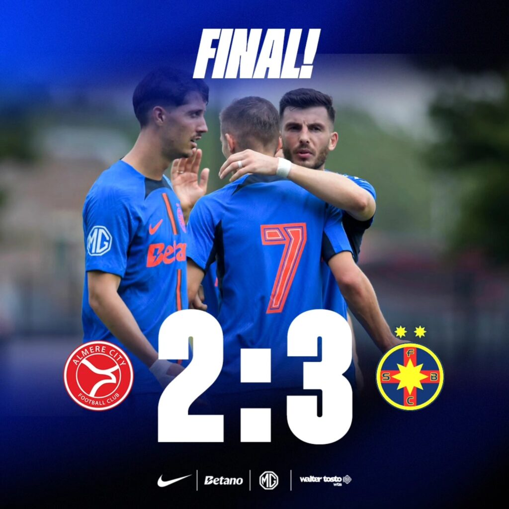 Campioana FCSB, victorie cu Almere City în primul amical al verii
