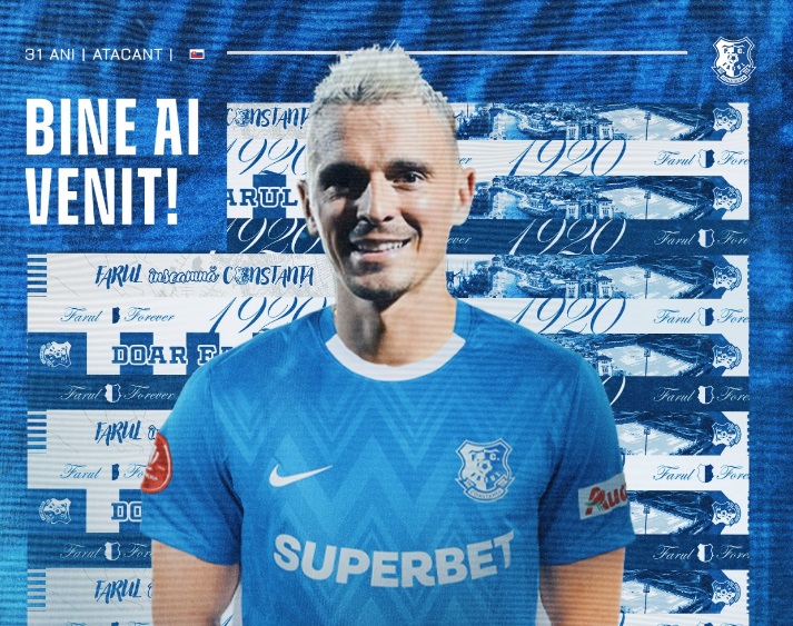 Superliga: Farul Constanța l-a transferat pe atacantul slovac Jakub Vojtus