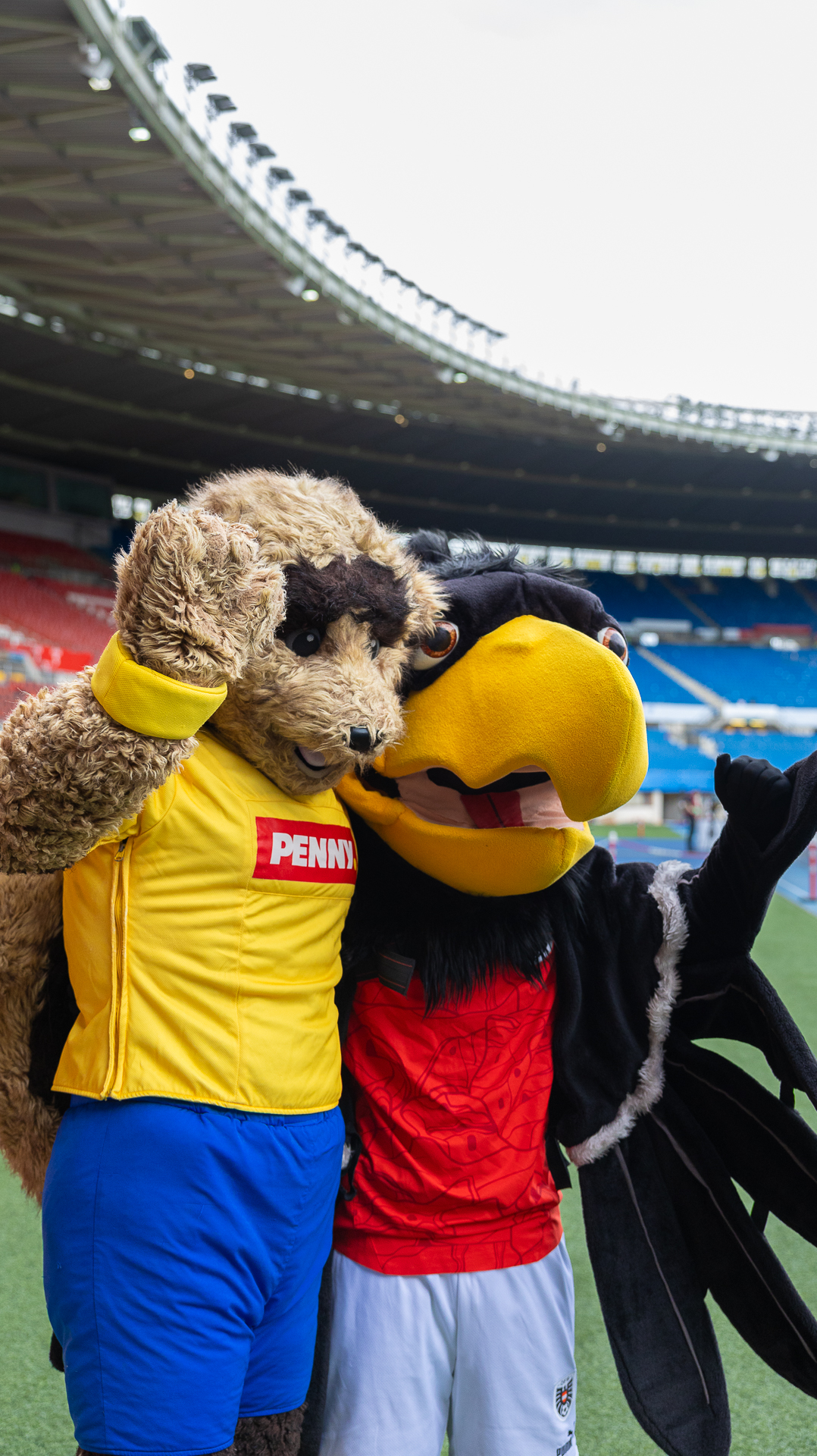 RONNY și mascota Austriei au adus bucurie în Fan Zone-ul Federației Române de Fotbal din Viena