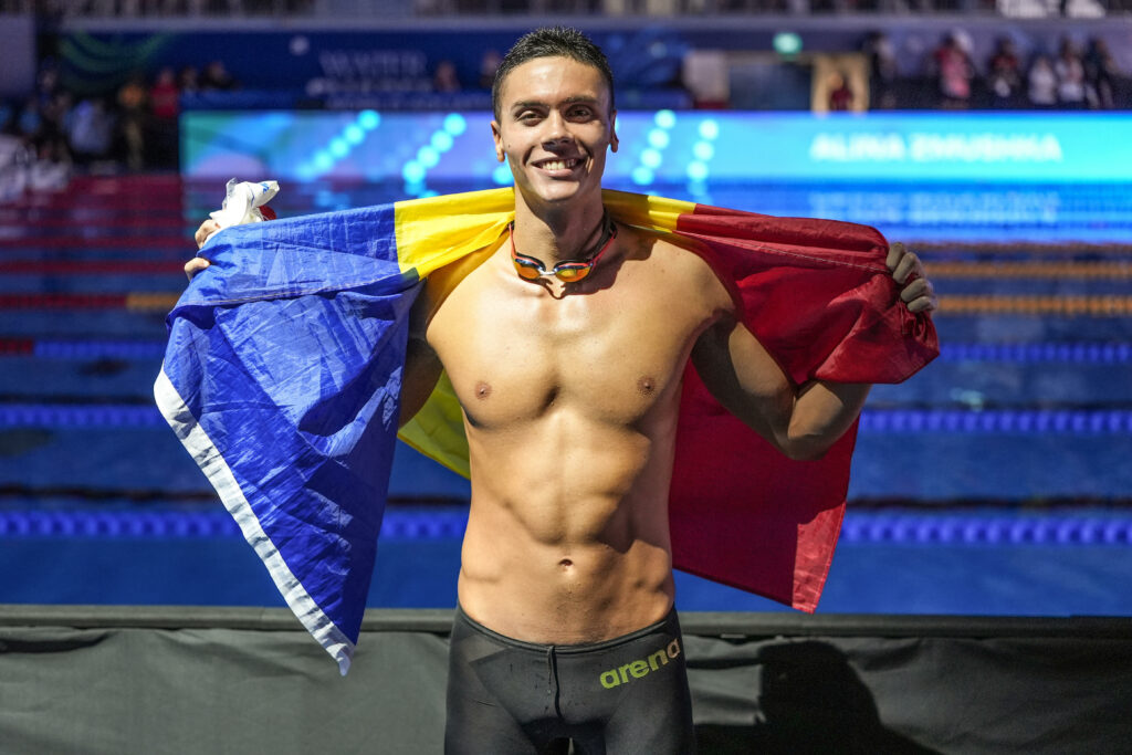 Unul dintre rivalii lui David Popovici, impresionat de reușita românului la Campionatul Mondial de Natație: „Ce bucuros sunt să mai aud și eu un alt imn”