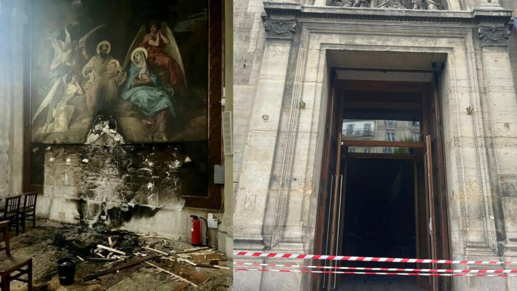 Un român a fost arestat la Paris pentru incendierea unei biserici