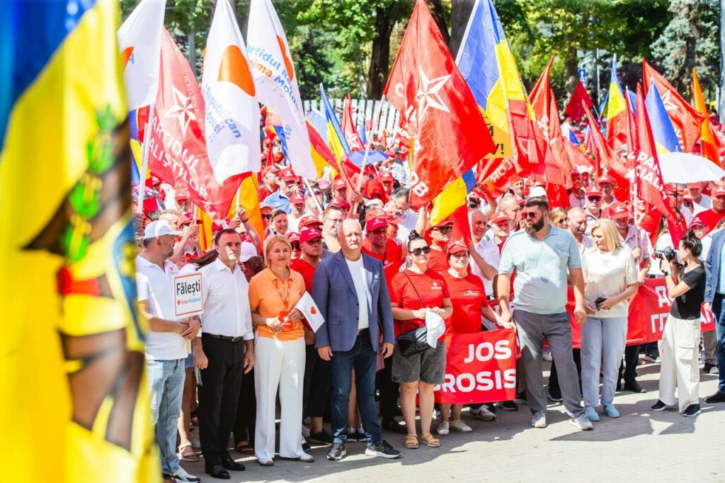 Opoziția din Republica Moldova a protestat împotriva Maiei Sandu și a guvernării PAS, la Chișinău