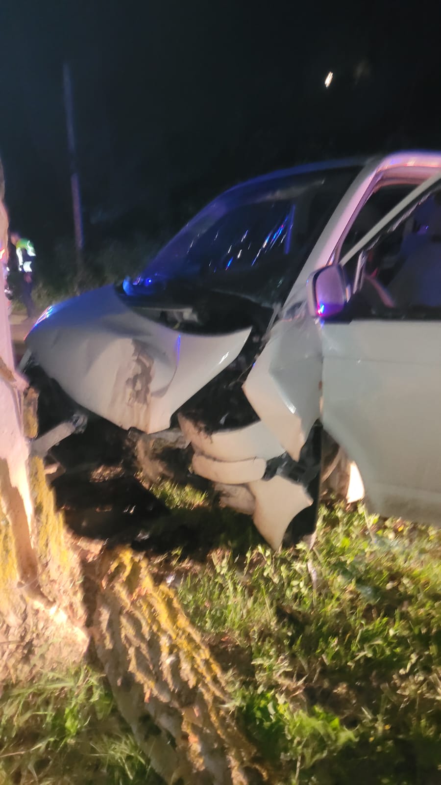 Șofer băut urmărit de Poliție în Neamț s-a izbit cu autoutilitara de un copac. A fost rănit și este cercetat penal