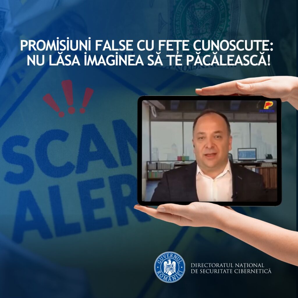 DNSC avertizează: Val de înșelătorii online cu imaginea economistului Adrian Negrescu. Recomandări de securitate