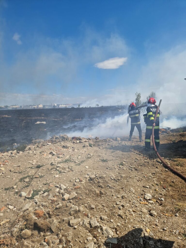 Mesaj RO-Alert din cauza unui incendiu produs la ieșirea din Craiova. Șapte hectare, afectate