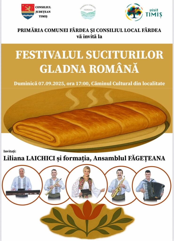 Recomandarea Visit Timiș pentru acest weekend-Festivalul Suciturilor din Gladna Română