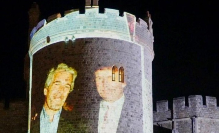 Patru persoane au fost reținute după ce au proiectat imagini cu Trump și Epstein pe Castelul Windsor