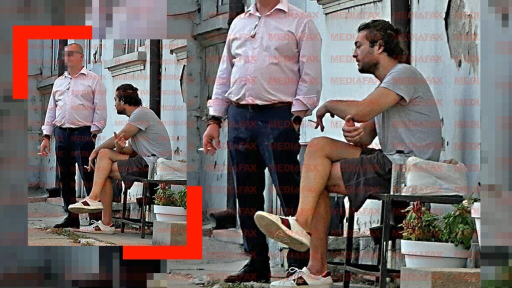 Imagini exclusive cu fiul lui Ilie Dumitrescu, în custodia Poliției Rutiere