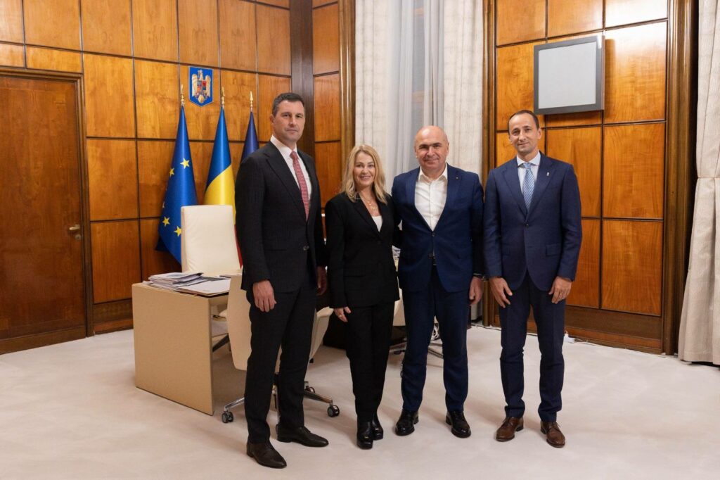 Nadia Comăneci și Mihai Covaliu au fost oaspeții premierului Ilie Bolojan
