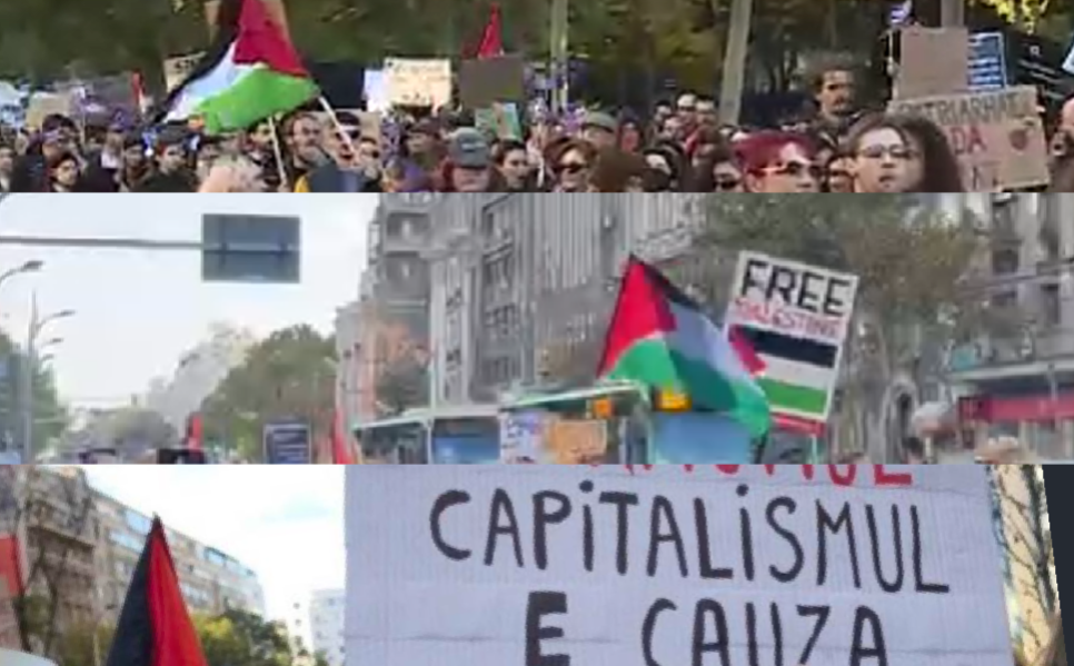 Controversă după manifestația împotriva violenței asupra femeilor. Participanți nemulțumiți după ce steagurile Palestinei au fost aduse la manifestație: „Dacă știam acest lucru, nu mai veneam” / Dezbateri intense și pe rețelele de socializare