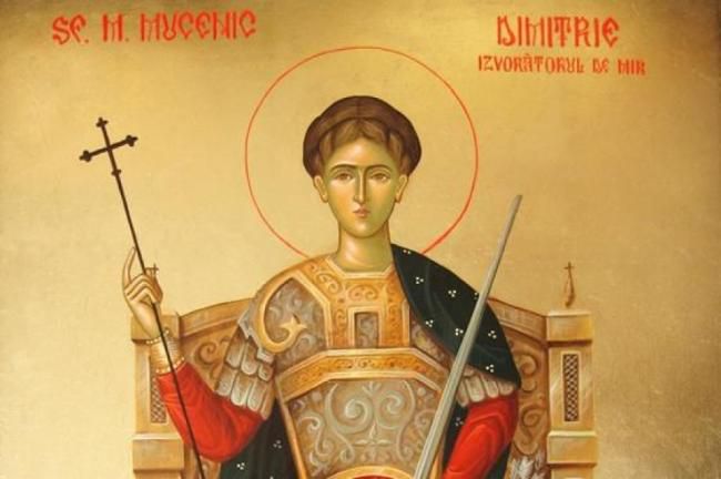 Sfântul Dumitru, sărbătorit pe 26 octombrie. Prenumele celebrate în această zi