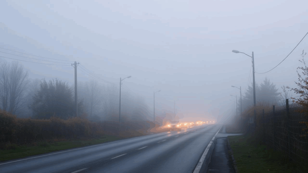 Ceață densă pe drumurile din jumătate din țară: vizibilitate sub 50 de metri luni dimineață