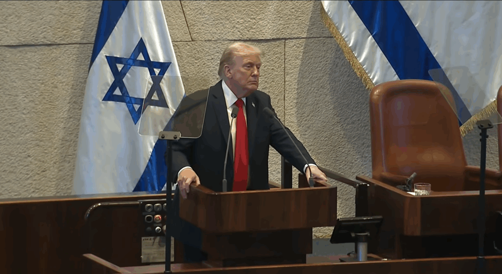 Incident în timpul discursului istoric al lui Trump din Israel. A fost nevoie de intervenția forțelor de securitate