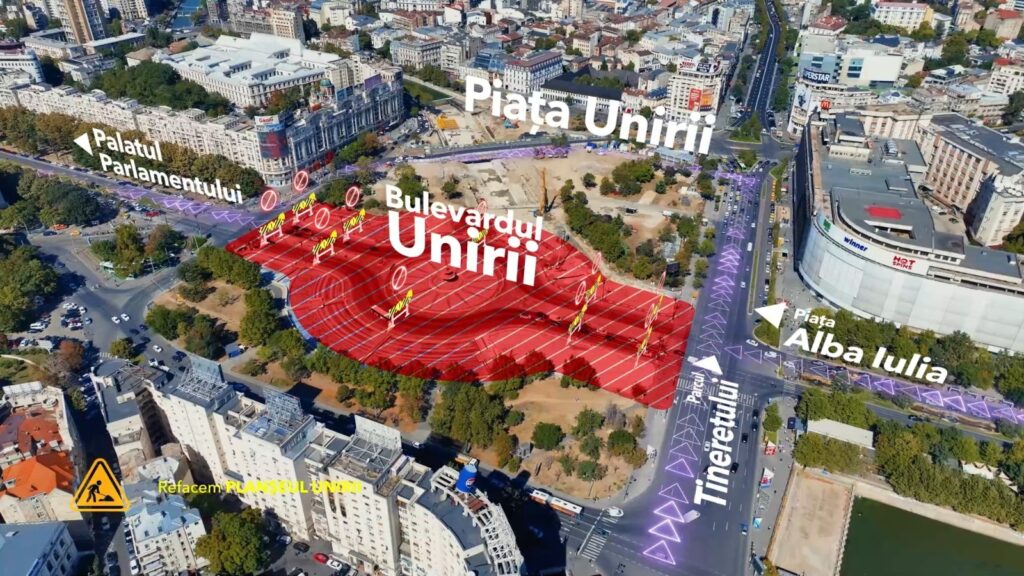 Noi rute alternative de circulație în Piața Unirii