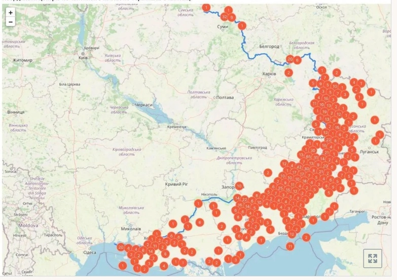 Serviciile secrete ucrainene publică geolocalizarea terminalelor de comunicații militare rusești