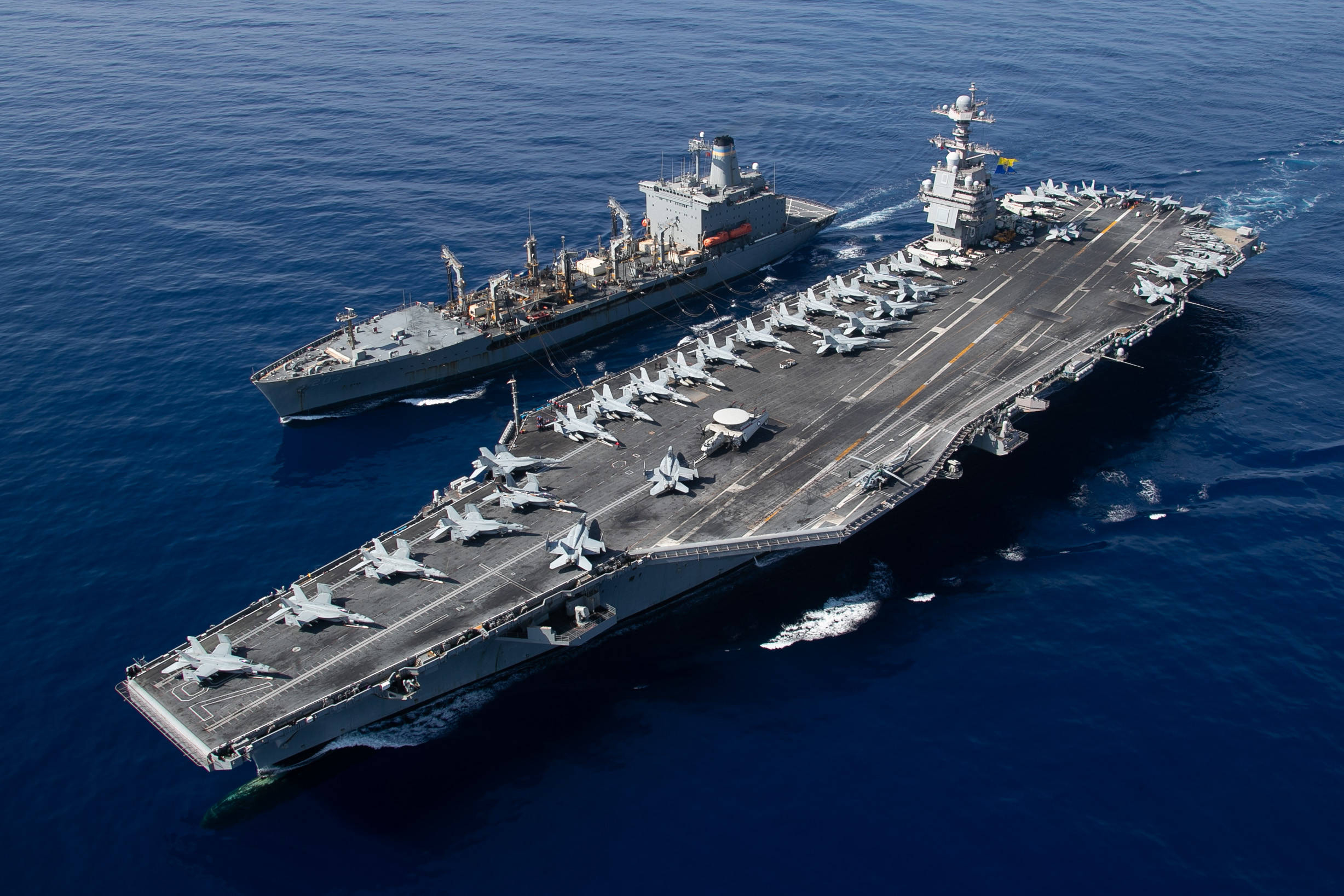 Record istoric pentru portavionul USS Gerald R. Ford