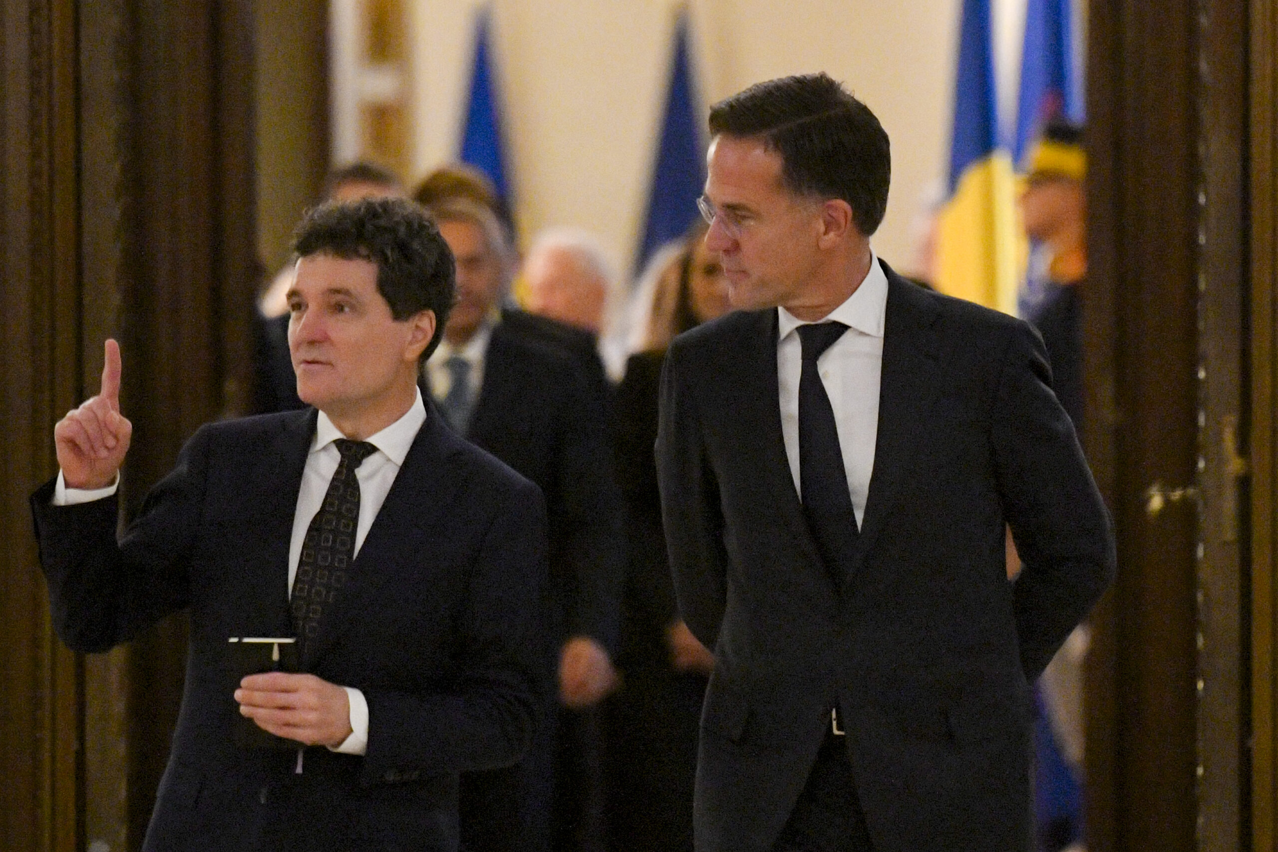 Nicușor Dan și Mark Rutte, declarații NATO Bruxelles