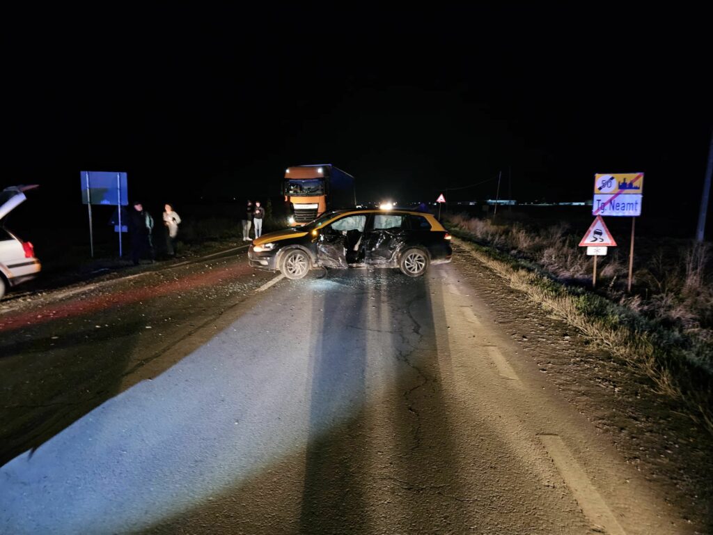 Bebeluș de 3 luni rănit într-un accident rutier în Târgu Neamț