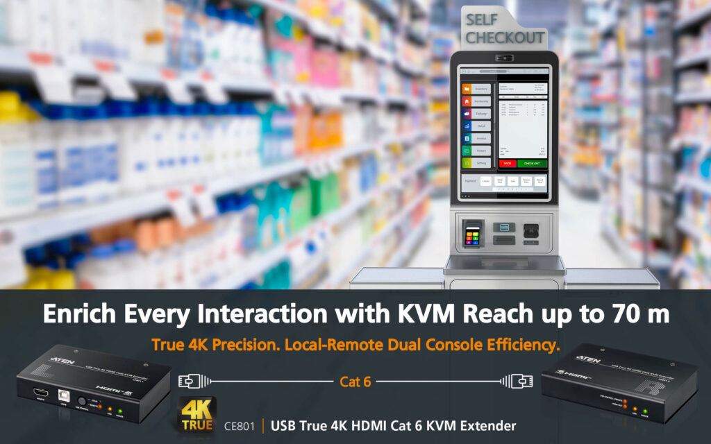 ATEN CE801 – Extensie KVM True 4K pentru control sigur la distanță