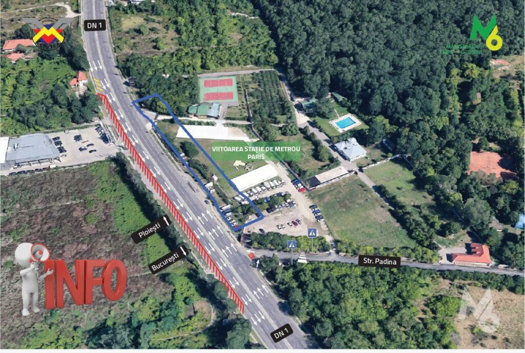 Restricții pe DN1 pentru lucrările la stația de metrou Paris