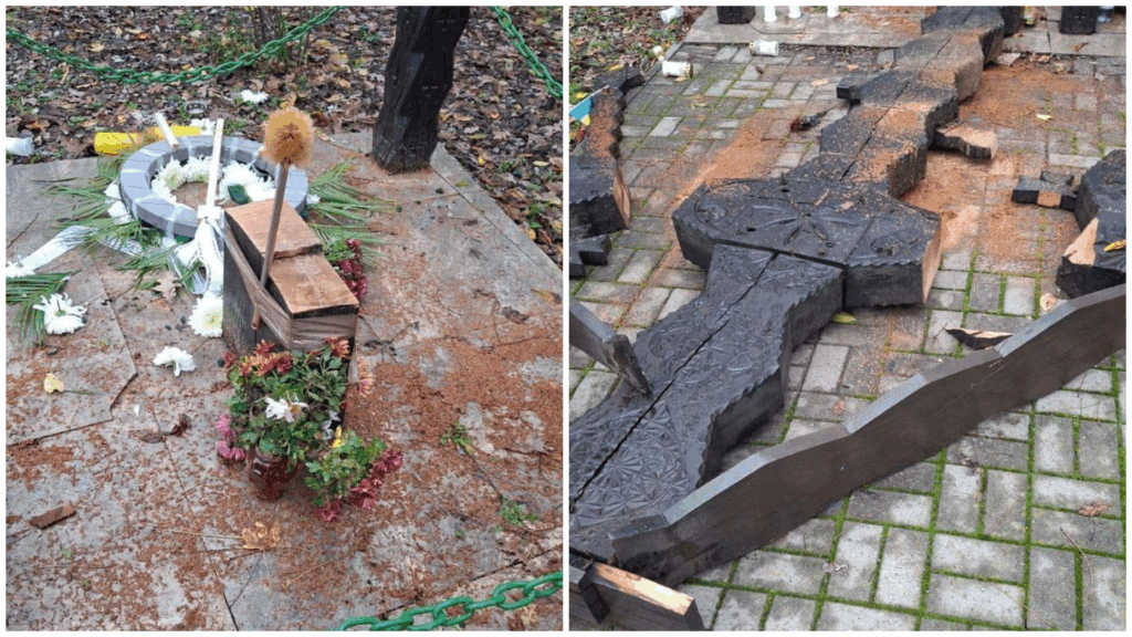 Troiţa din Tâncăbeşti, unde era comemorat liderul legionar Corneliu Zelea Codreanu, a fost distrusă. Polițiștii au deschis o anchetă