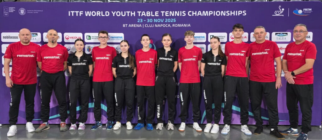 Echipele U15 ale României, eliminate în optimile de finală ale Mondialelor de tenis de masă, la Cluj