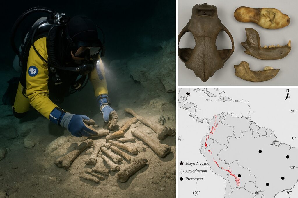 Cercetătorii descoperă fosile rare din Epoca de Gheață în adâncurile unei peșteri subacvatice