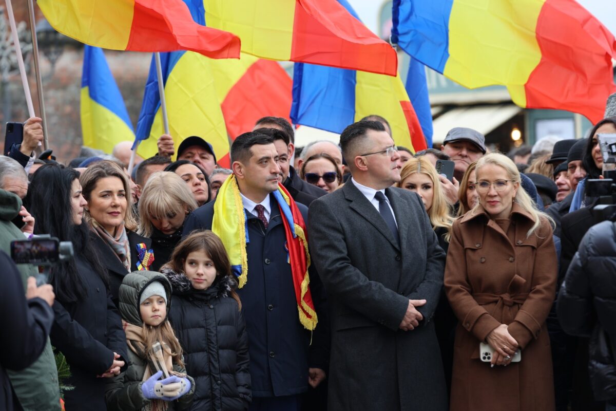 George Simion și Călin Georgescu la Alba Iulia