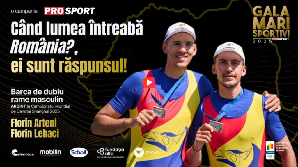 Florin Arteni și Florin Lehaci, premiu special la Gala Mari Sportivi ProSport: „Sperăm să ținem steagul sus!”