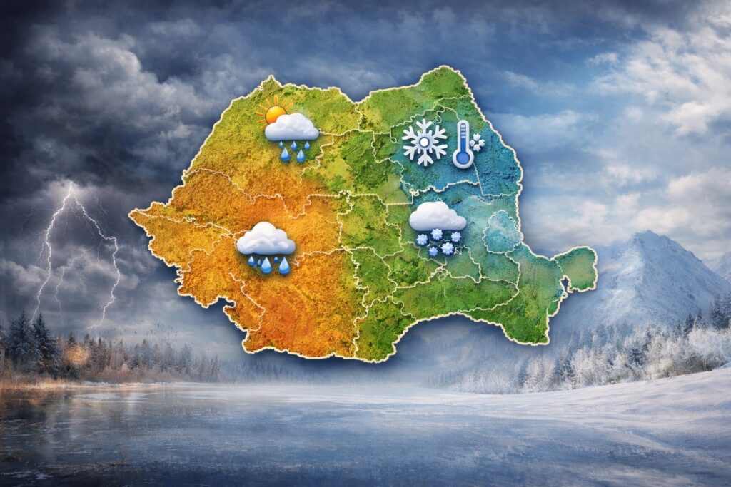 Prognoză ANM: Revelion cu frig, ninsori și ploi. Cum va fi vremea de Crăciun