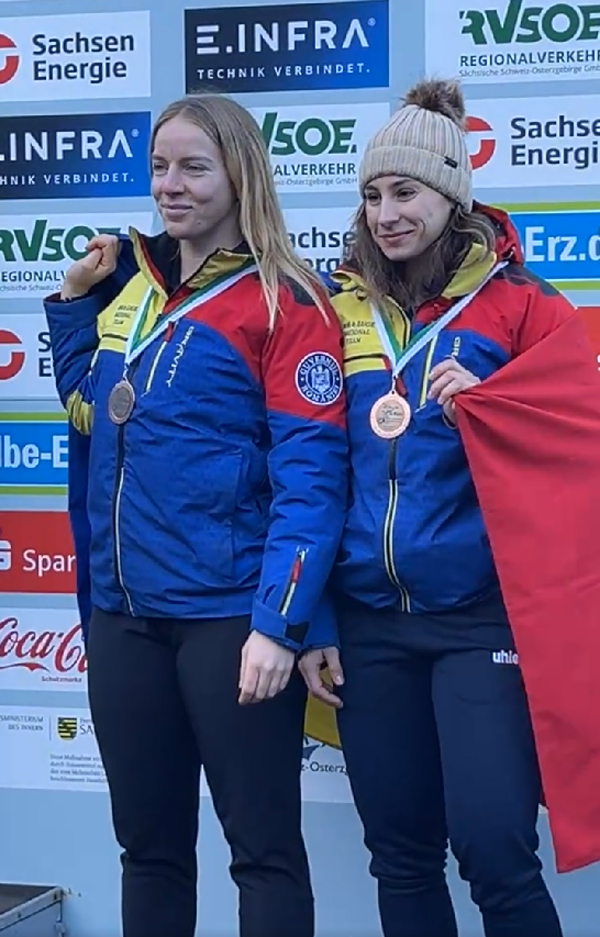 Echipajul românesc de bob feminin Georgeta Popescu / Teodora Vlad, pe locul 3 în etapa de la Altenberg din Cupa Europei