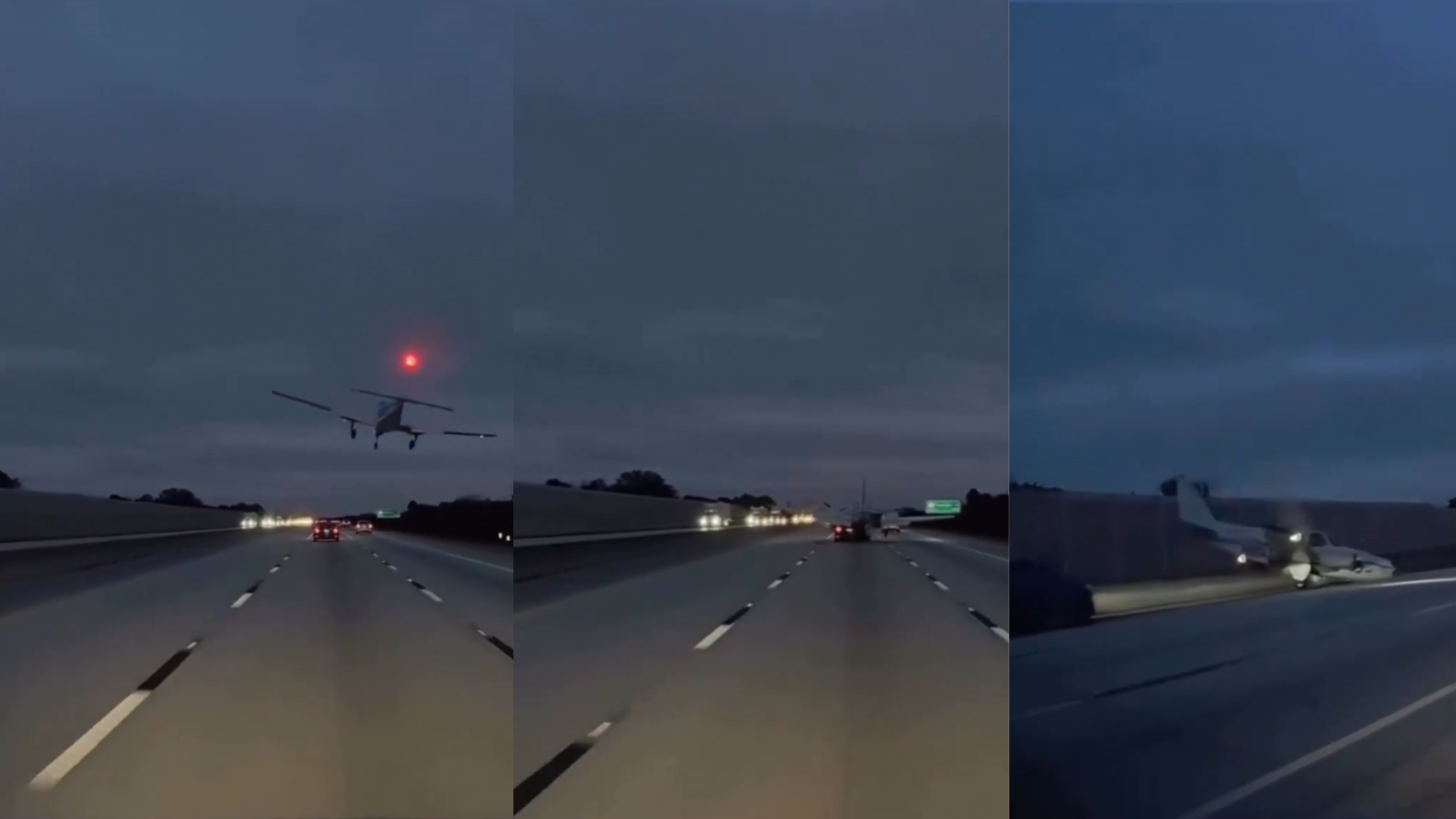 Un avion a aterizat pe o autostradă din Florida. În timpul aterizării a lovit o mașină Un avion a aterizat pe o autostradă din Florida. În timpul aterizării a lovit o mașină
