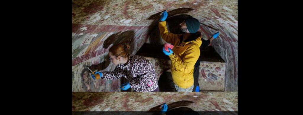 Descoperire arheologică șocantă: frescă cu Iisus reprezentat ca „Păstorul cel bun”