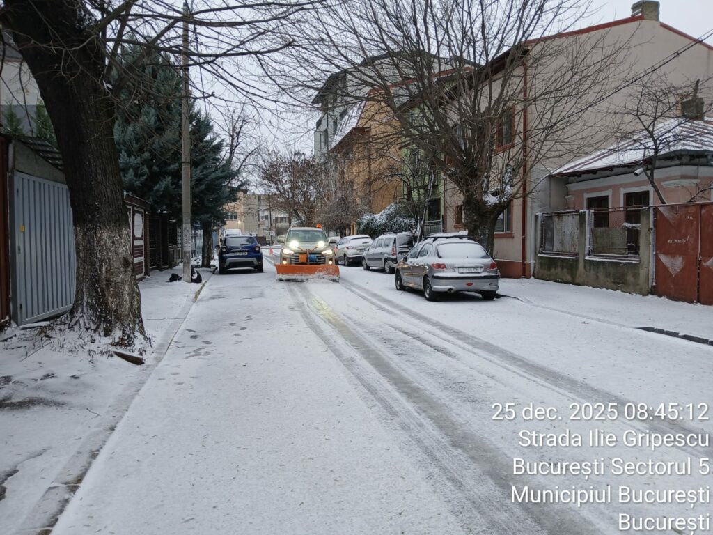 2.500 de tone de material antiderapant pentru Sectorul 5: se circulă în condiții de iarnă