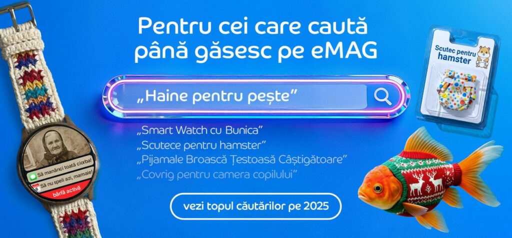 Record la eMAG în 2025: Un sucevean a făcut peste 2.400 comenzi. Care au fost produsele cel mai bine vândute și cele mai amuzante căutări