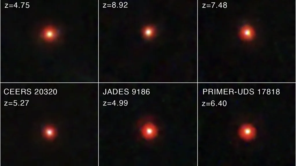 Descoperire spectaculoasă. Ce sunt „little red dots”, găurile negre tinere dezvăluite de Telescopul Webb
