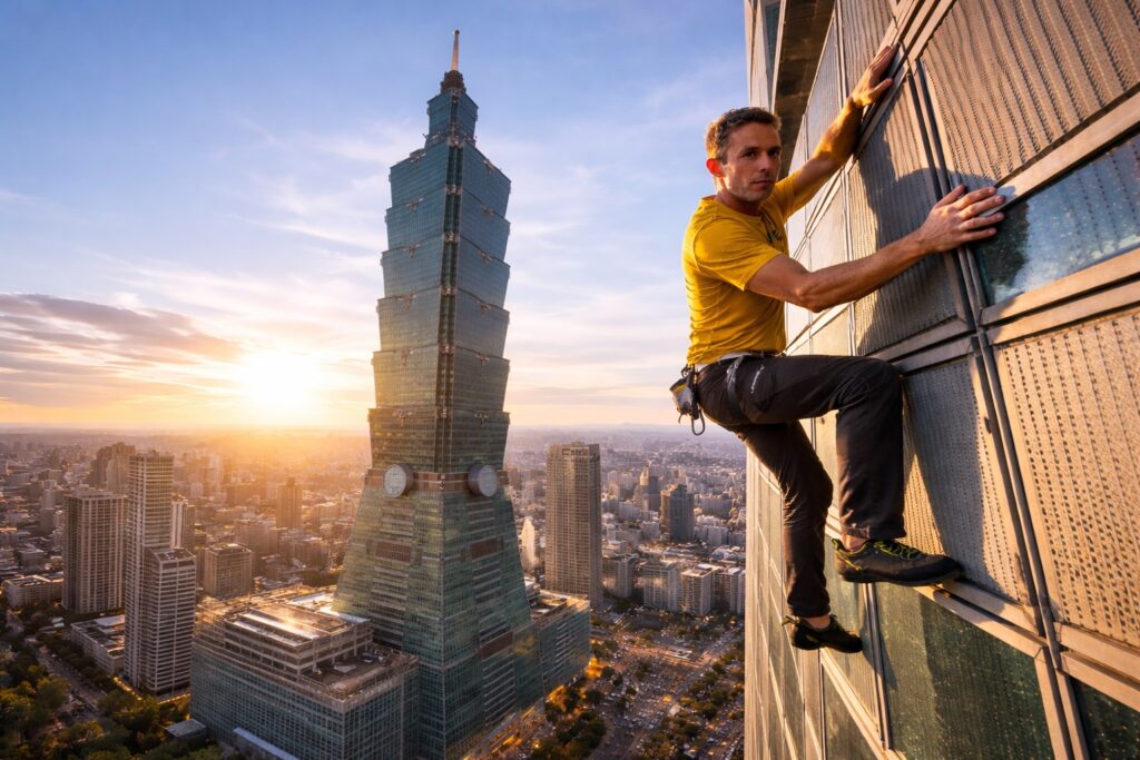 Alex Honnold, la limita imposibilului: Cum va escalada în direct și fără coardă zgârie-norul Taipei 101