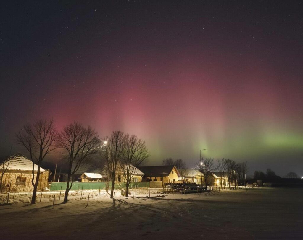 Fenomen astronomic excepțional – aurora boreală a fost vizibilă în România