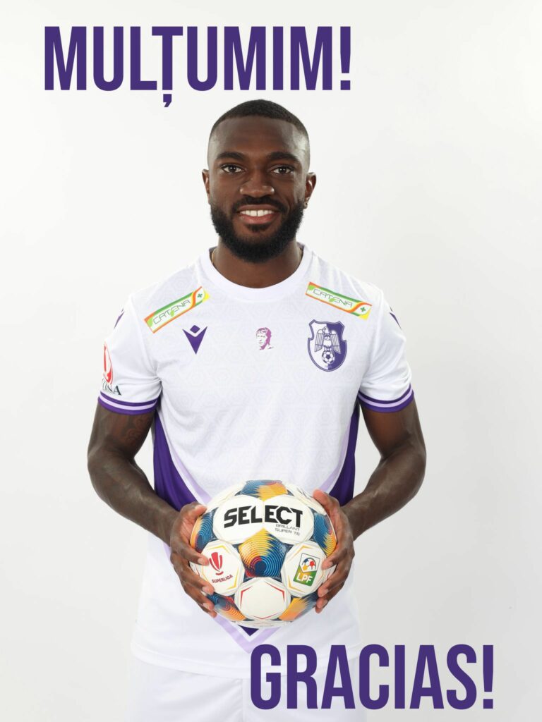 FC Argeș anunță că îl cedează pe internaționalul african Esteban Orozco la Unirea Slobozia