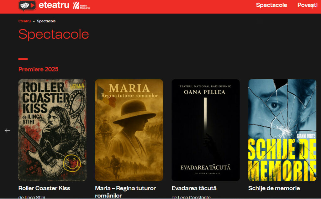 Cadou de Ziua Culturii Naționale: Poate fi accesată platforma eteatru.ro – arhiva electronică cu mii de producții ale Teatrului Național Radiofonic