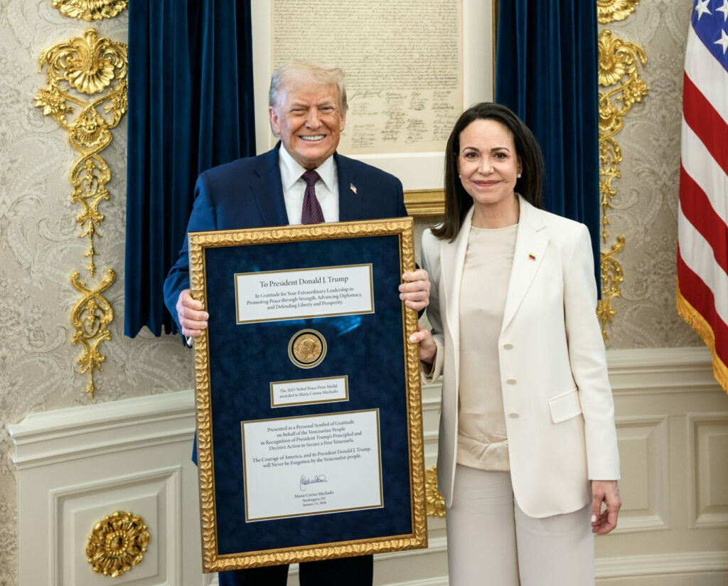 Centrul Nobel pentru Pace, reacție în ziua în care Donald Trump a primit medalia Nobel de la Maria Corina Machado