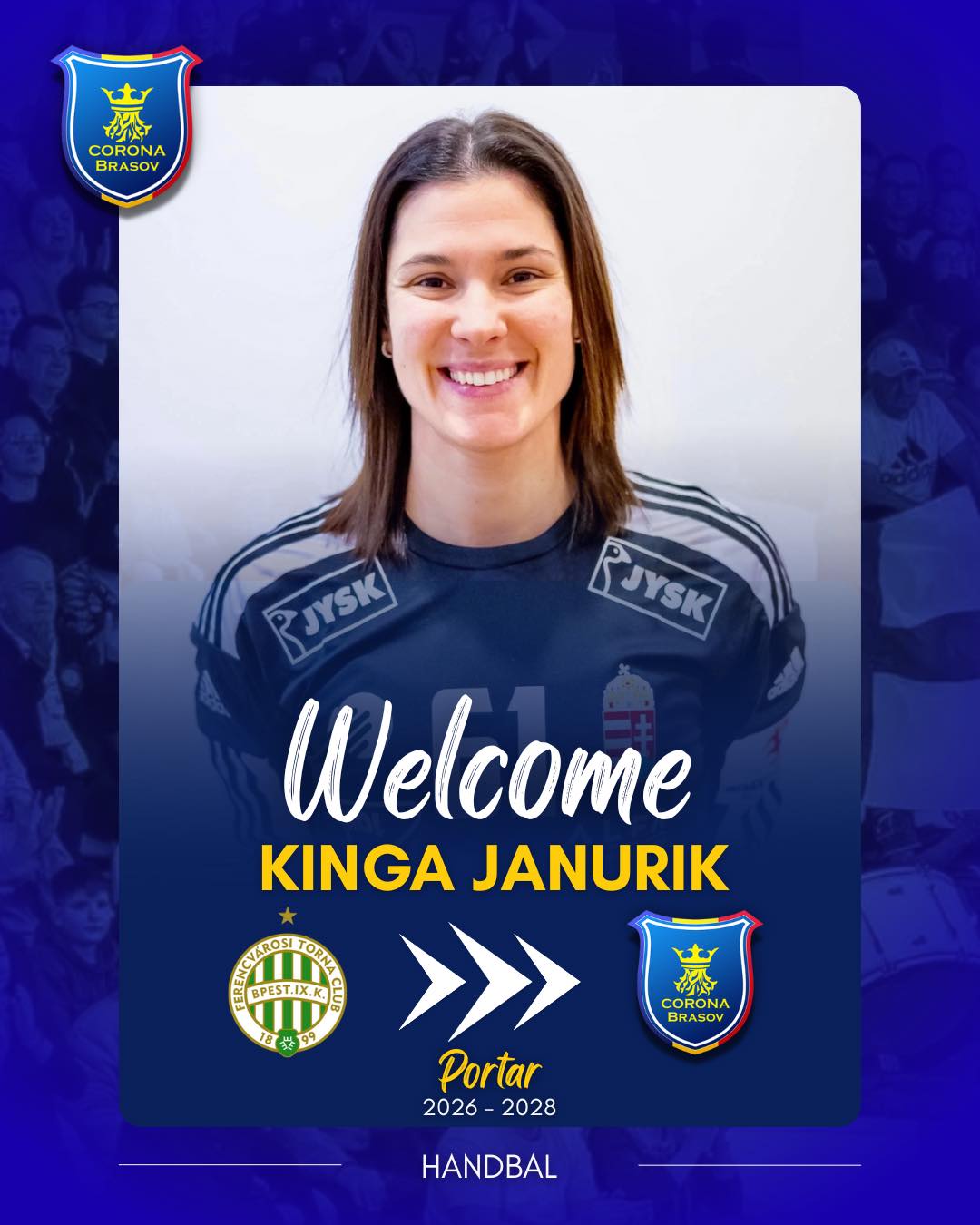 CSM Corona Brașov anunță transferul portarului Kinga Janurik, din vara anului 2026