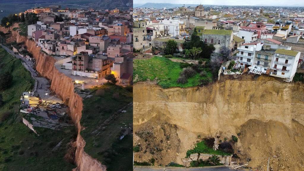 Italia: Centrul istoric al orașului Niscemi se prăbușește, 1500 de persoane evacuate