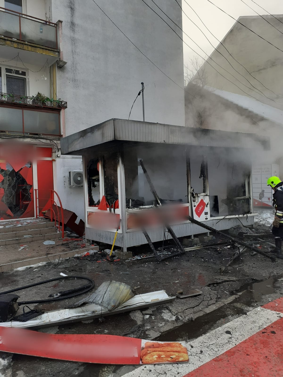 Explozie și incendiu într-o plăcintărie din Gherla