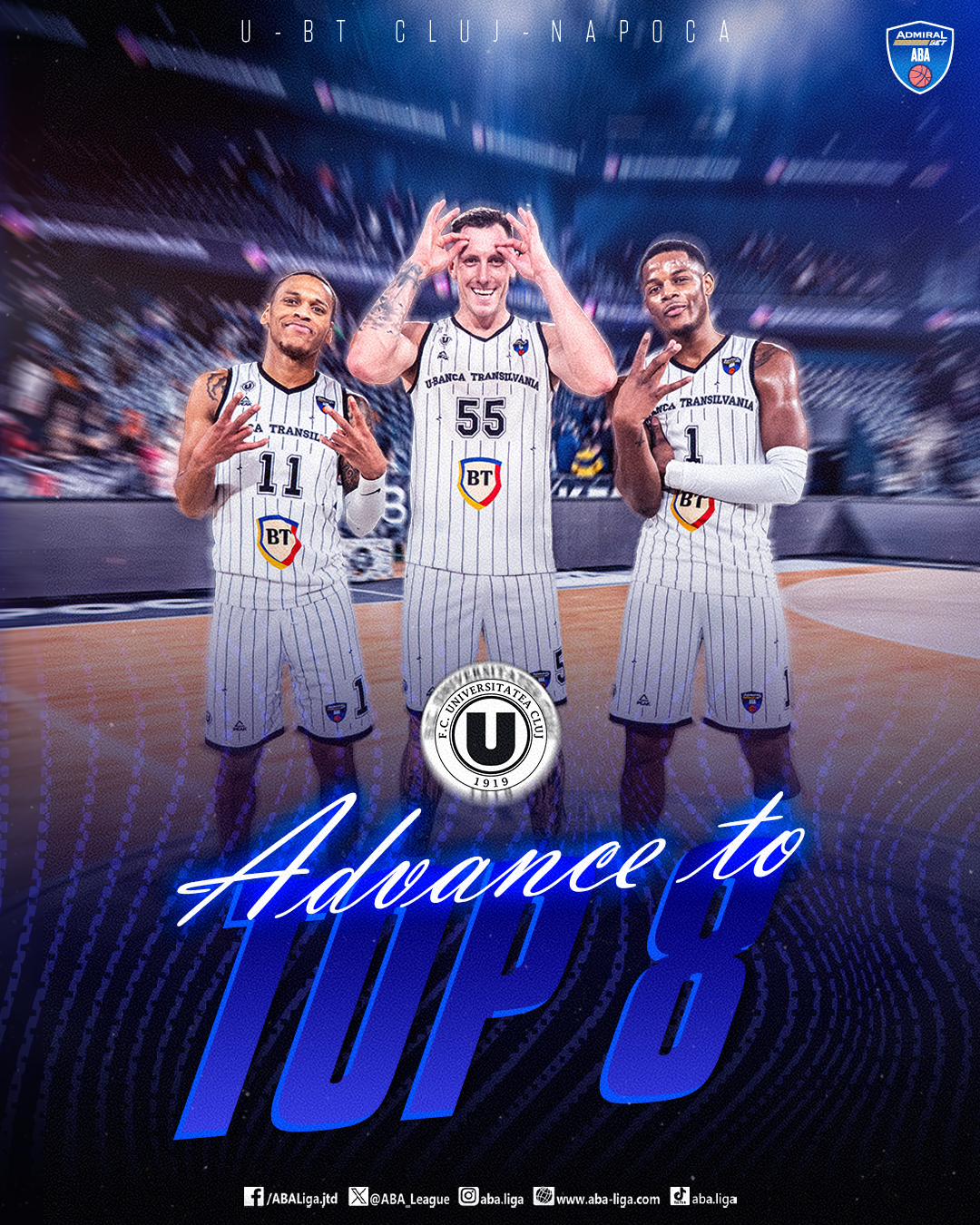 U-BT Cluj-Napoca s-a calificat în Top 8 din Liga Adriatică