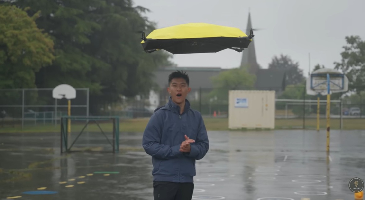 Poza pentru articolul Umbrela zburătoare care te urmărește singură: Un an de muncă pentru invenție