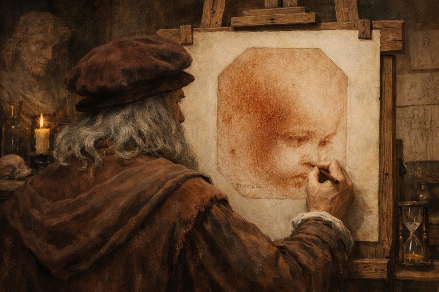 ADN-ul lui Leonardo da Vinci, descoperit în schiță