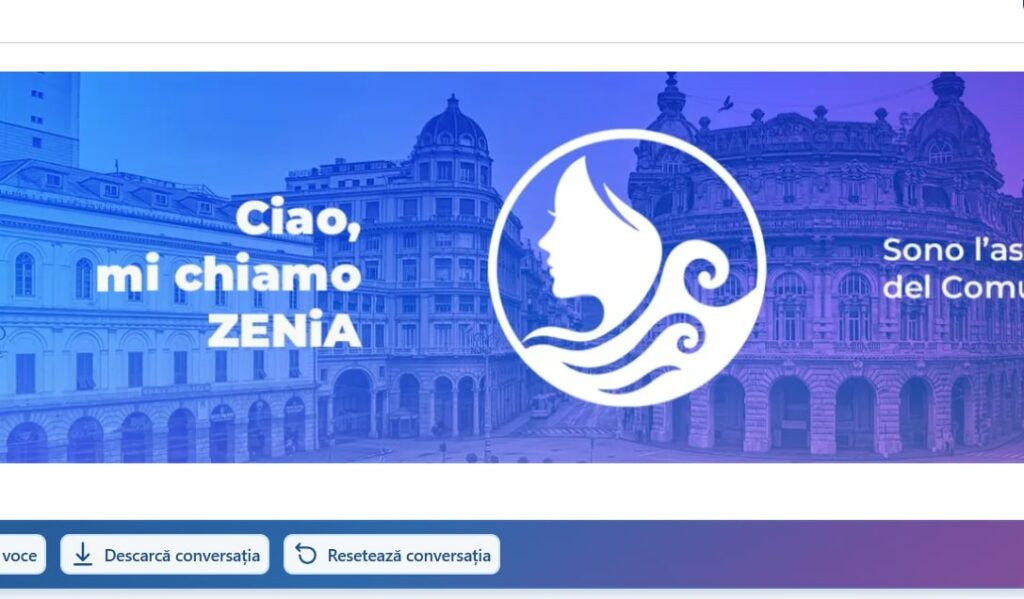 Ciao! Mi chiamo Zenia! / O primărie a unui oraș din Italia a dezvoltat un asistent virtual care vorbește româna