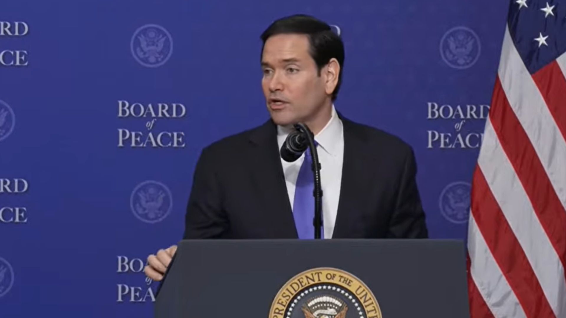 Marco Rubio, la Consiliul Păcii: Contribuția națiunilor