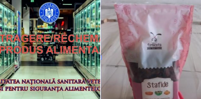 ANSVSA anunță rechemarea unor loturi de stafide din cauza unor reziduuri de pesticide neautorizate